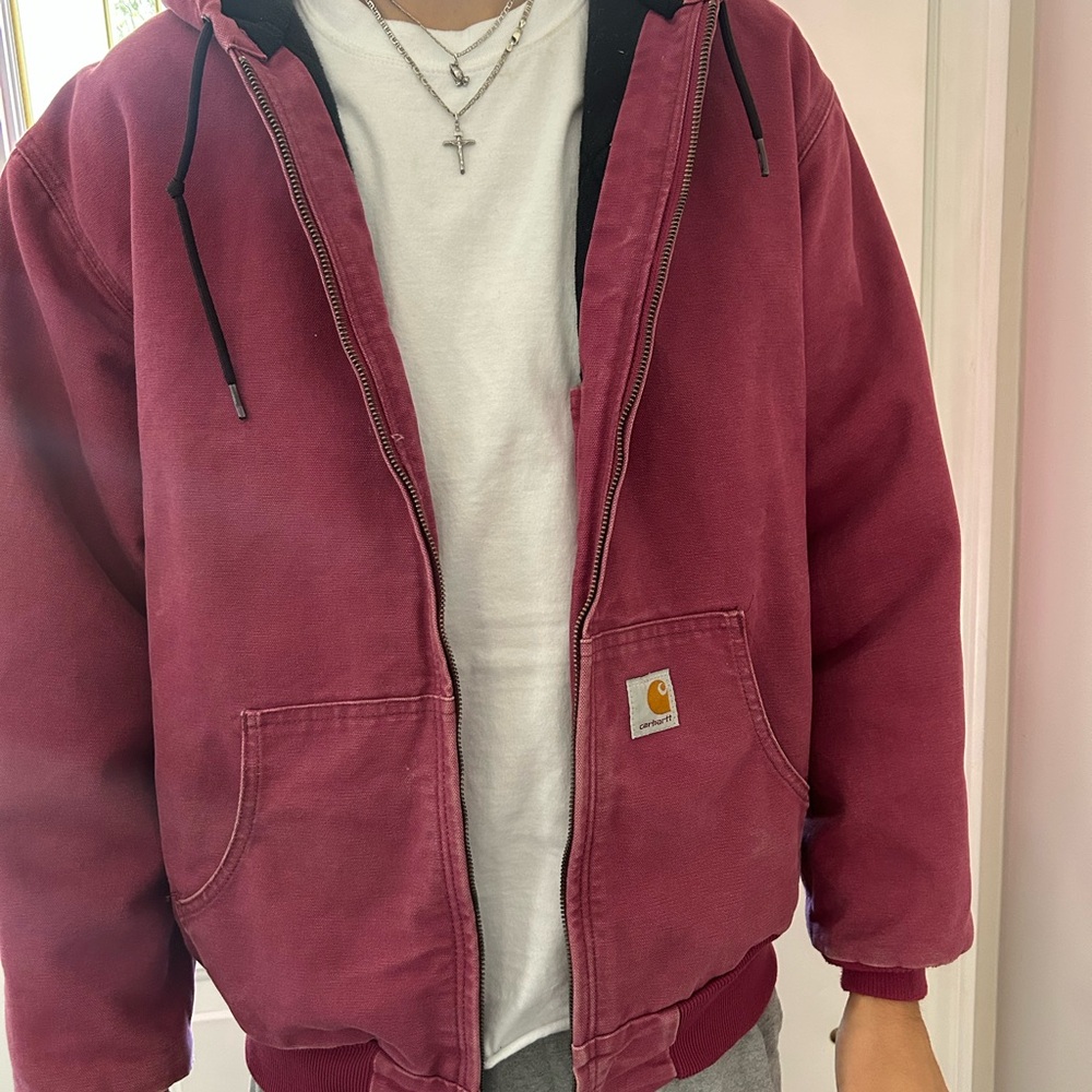 Carhartt J130 Hooded Canvas Workwear Jacket - Picture 2 of 6